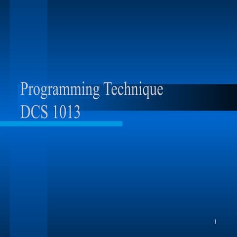 Chapter1 NTRODUCTION TO COMPUTER AND PROGRAMMING | PPTX