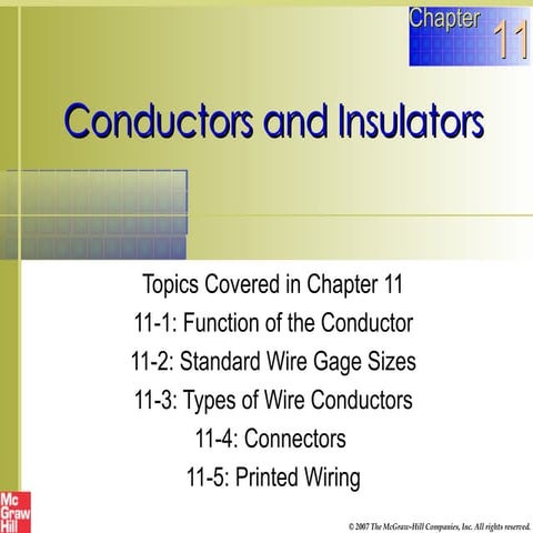 Conductors and Insulators Chapter 11 Electronics Engineering.ppt