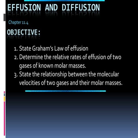 Chapter 11.4 : Effusion and Diffusion