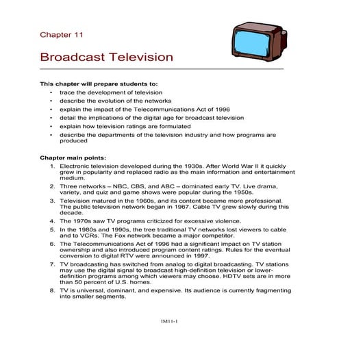 C11 - Broadcast Television