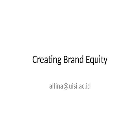 Chapter 11 - Creating Brand Equityjjjjjjj