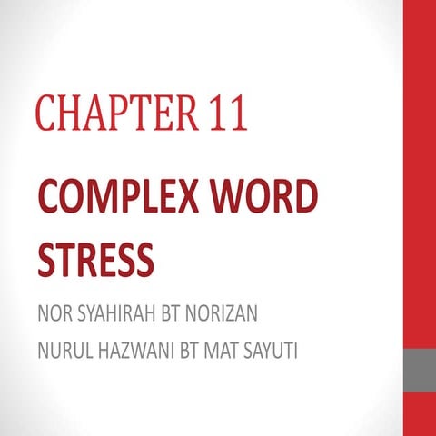 COMPLEX WORD STRESS  