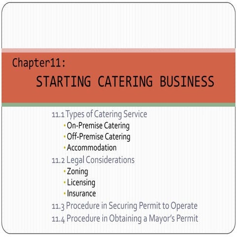 The seven functions of catering | PPTX