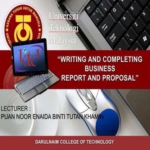 Chapter 11 Completing Business Report & Proposal