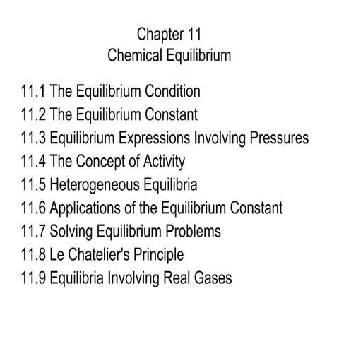 Chapter 11 equilibrium lecture notes