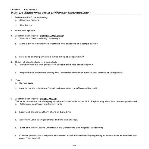 Chapter 11 key issue 2