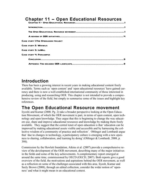 Chapter 11 open educational resources