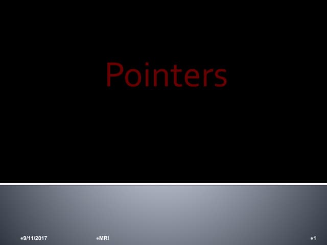  Pointers