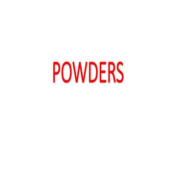 Complete definition and explanation of powders and granules | PPTX