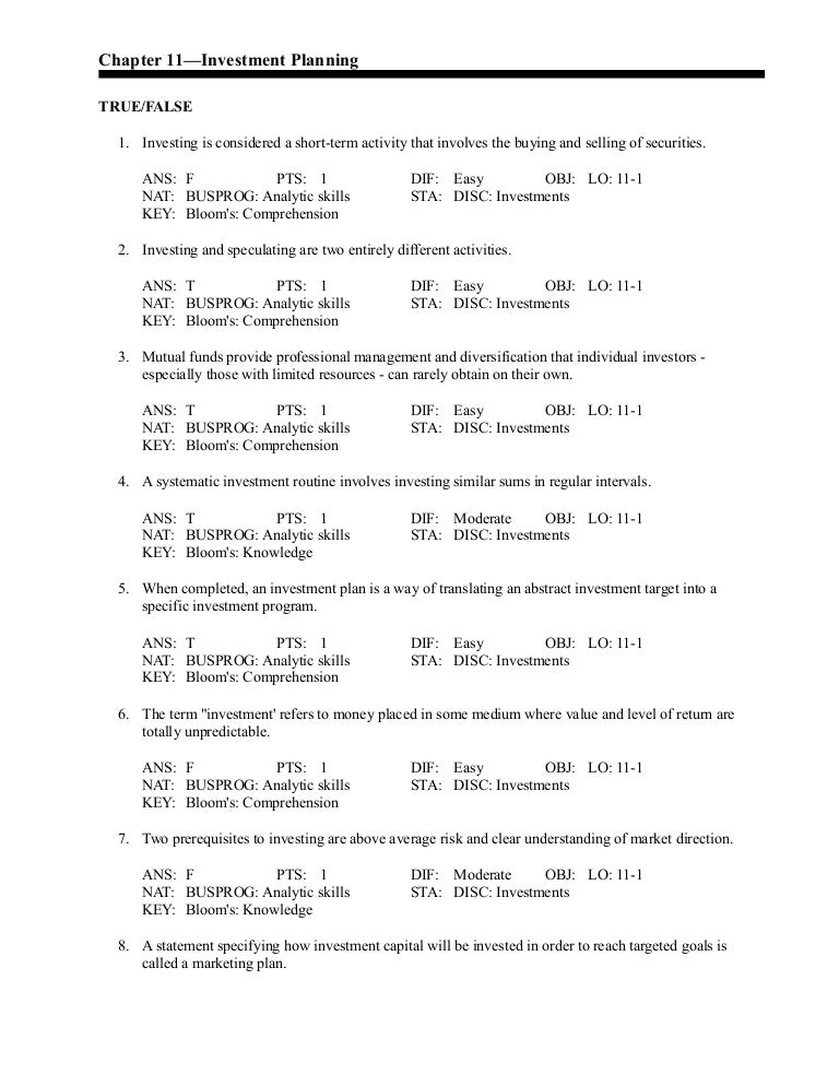 personal finance case study answers