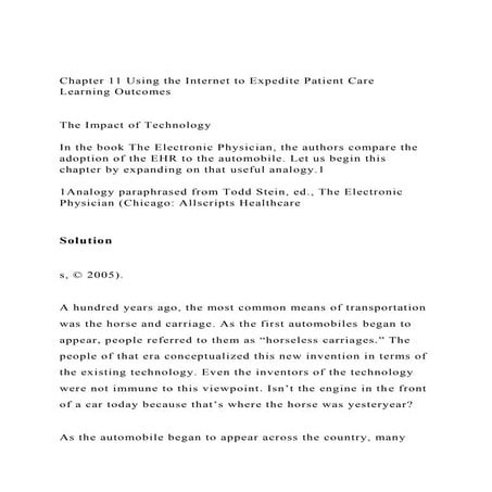Chapter 11 Using the Internet to Expedite Patient CareLearning.docx