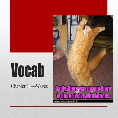 Chapter 11 Vocab 9th Grade--Waves and Their Parts