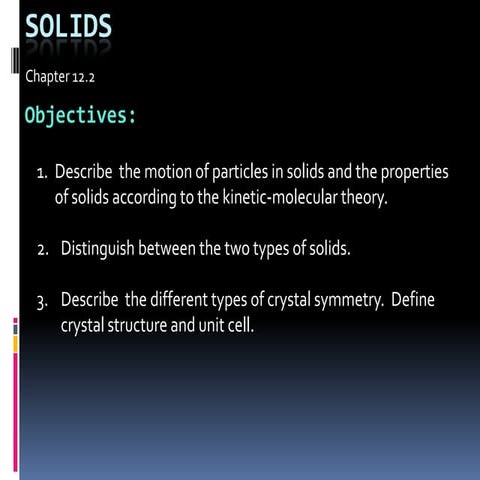 Chapter 12.2 : Solids