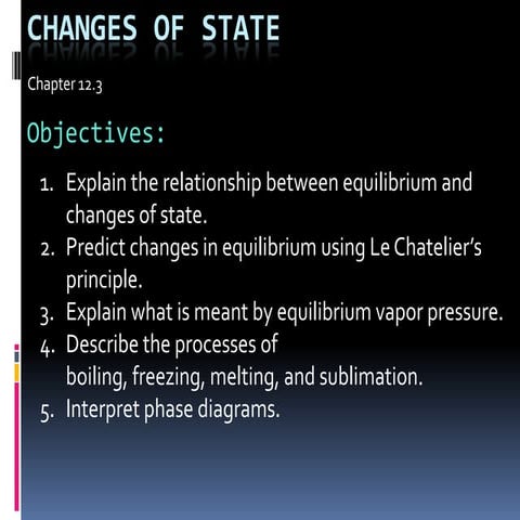 Chapter 12.3 : Changes of State