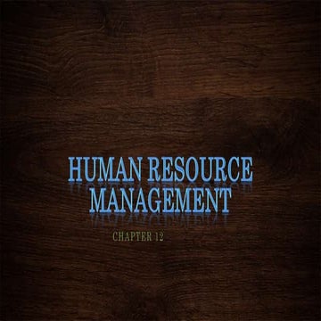 HRM (Human Resource Managment)