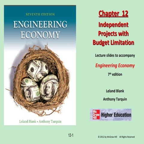 Chapter 12   independent projects & budget limitation
