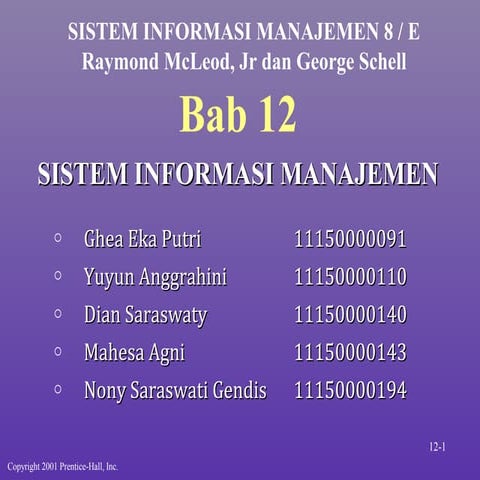 Chapter 12 - Sistem Informasi Manajemen