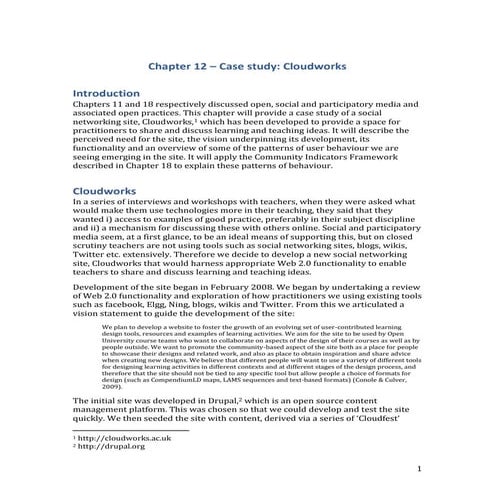 Chapter 12 – case study cloudworks