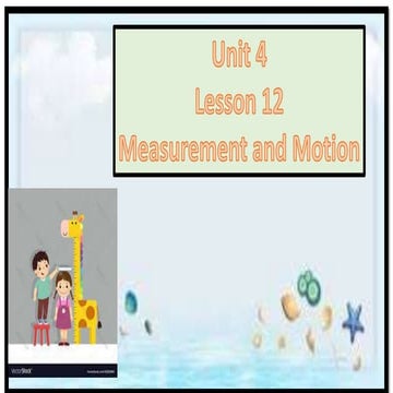 Chapter 12 measurement and motion