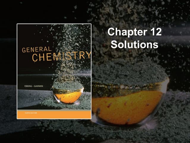 Chapter12new | PPT | Chemistry | Science