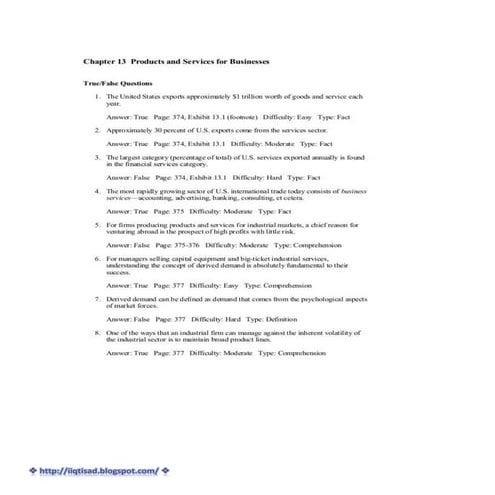 Chapter 12 products and services for businesses