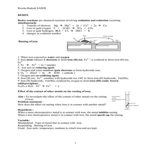 Chapter 12 Redox Reaction