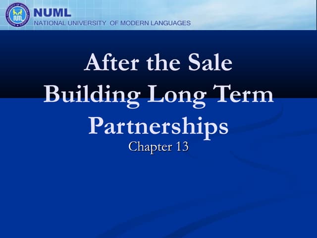 Personal Selling: Chapter 13