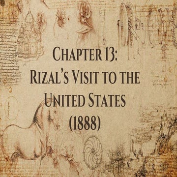 Chapter 13  15: Chapter 13: Rizal's Visit to the United States 1888 Chapter 1...
