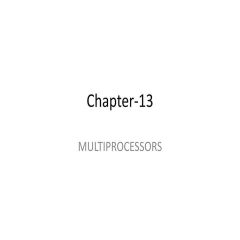 Multiprocessors | PPT
