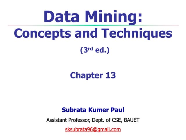 Chapter 13. Trends and Research Frontiers in Data Mining.ppt