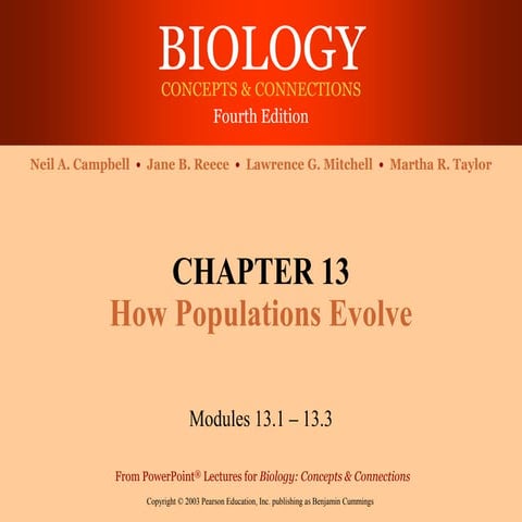 chapter 13 :  how populations evolve?ppt