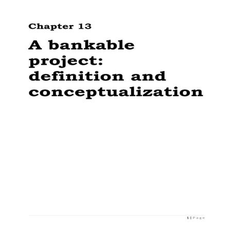 Handbook of entrepreneurship- Chapter 13- A bankable project definition and conceptualization by Subin K Mohan
