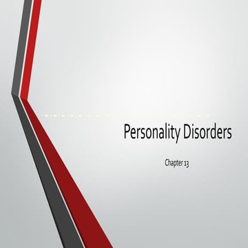 Chapter 13   personality disorder jbh