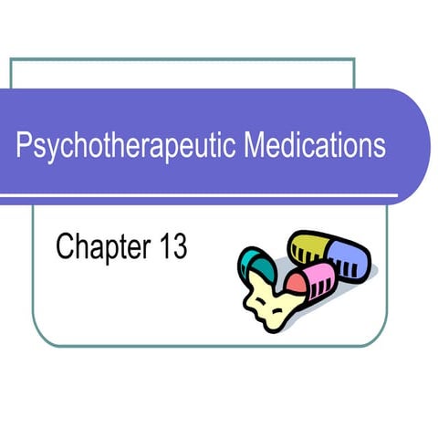 Chapter 13   Psychiatric Medications