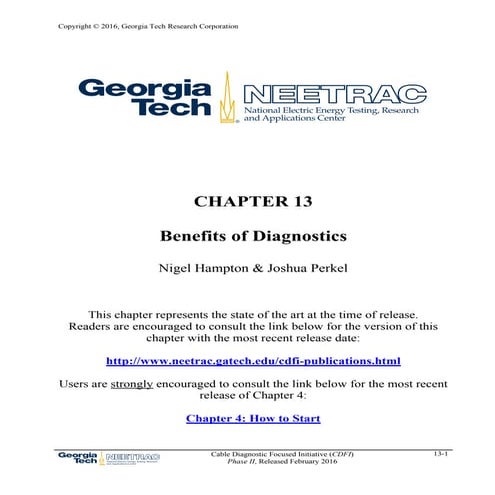 NEETRAC (Chapter 13: Benefits of Diagnostics)