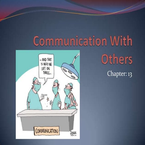 Chapter 13 communication with others
