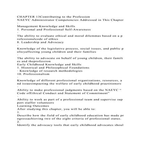 CHAPTER 13Contributing to the ProfessionNAEYC Administrator Compet.docx