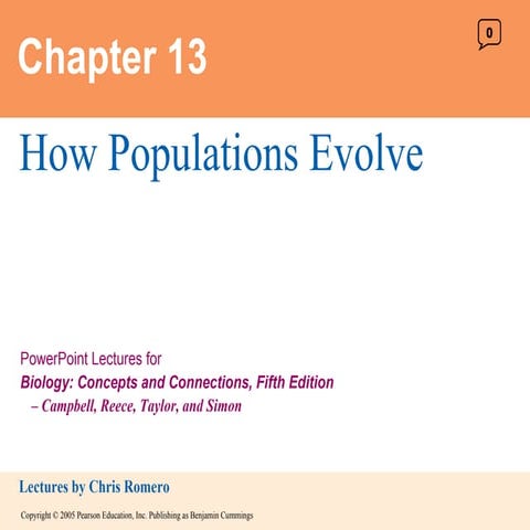 Chapter 13 How Populations Evolve