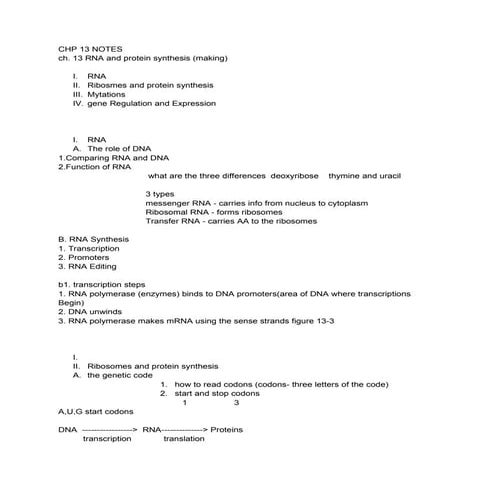 Chapter 13 Notes Doc