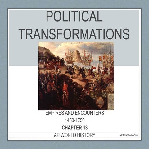 Chapter 13 political transformations : Empires and encounters 1450-1750