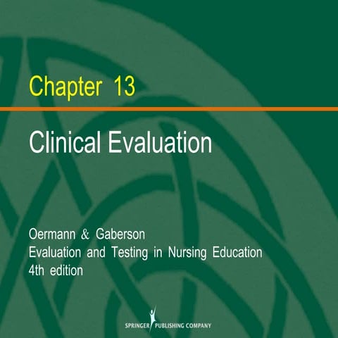 Chapter 13 ppt eval &amp; testing 4e formatted 01.10 mo checked