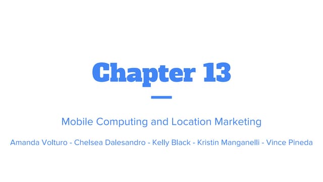 Chapter 13 presentation | PDF