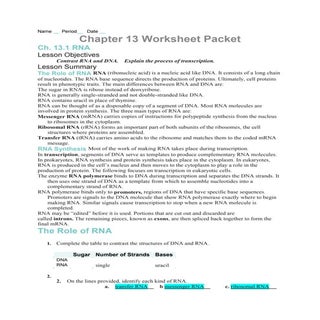 Chapter13 worksheets