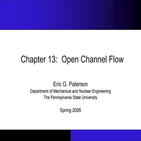 open channel flow
