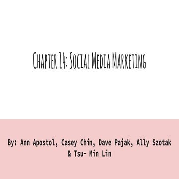 Chapter 14 | PPT