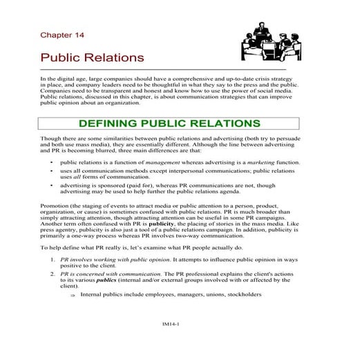 C14 - Public Relations
