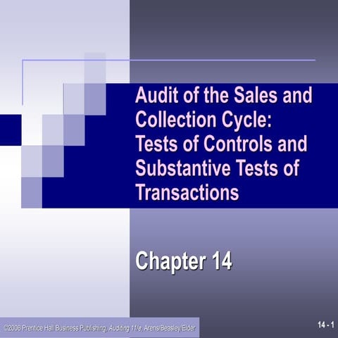 Chapter 14 Audit of the Sales and Collection Cycle.ppt