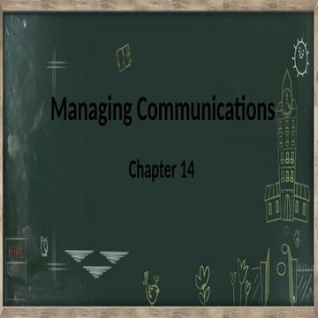 Managing Communicatios Management Introduction