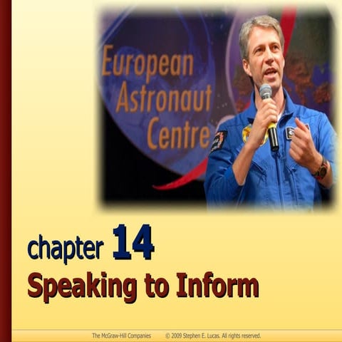 Chapter 14 - Speaking to Inform