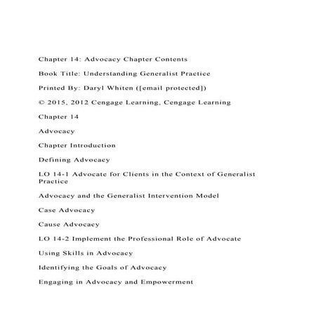 Chapter 14 Advocacy Chapter ContentsBook Title Understan.docx
